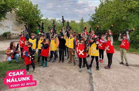 1 órás lézerharc játék 8-14 fő részére