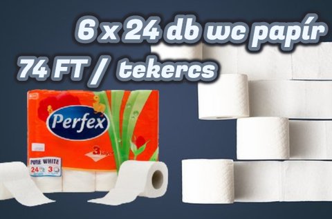 6x24 db 3 rétegű Perfex WC-papír
