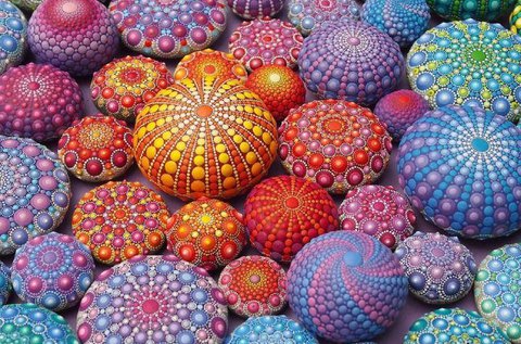 Mandalakő workshop dot art technikával