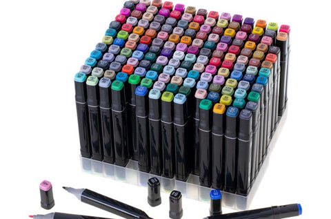 168 db-os kétvégű alkoholos marker készlet