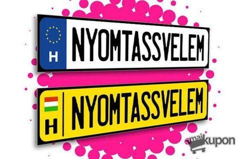 Egyedi rendszámtábla 2 méretben